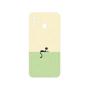 MAHOOT Minimal Internet Cat Icon Cover Sticker for Samsung Galaxy M10s