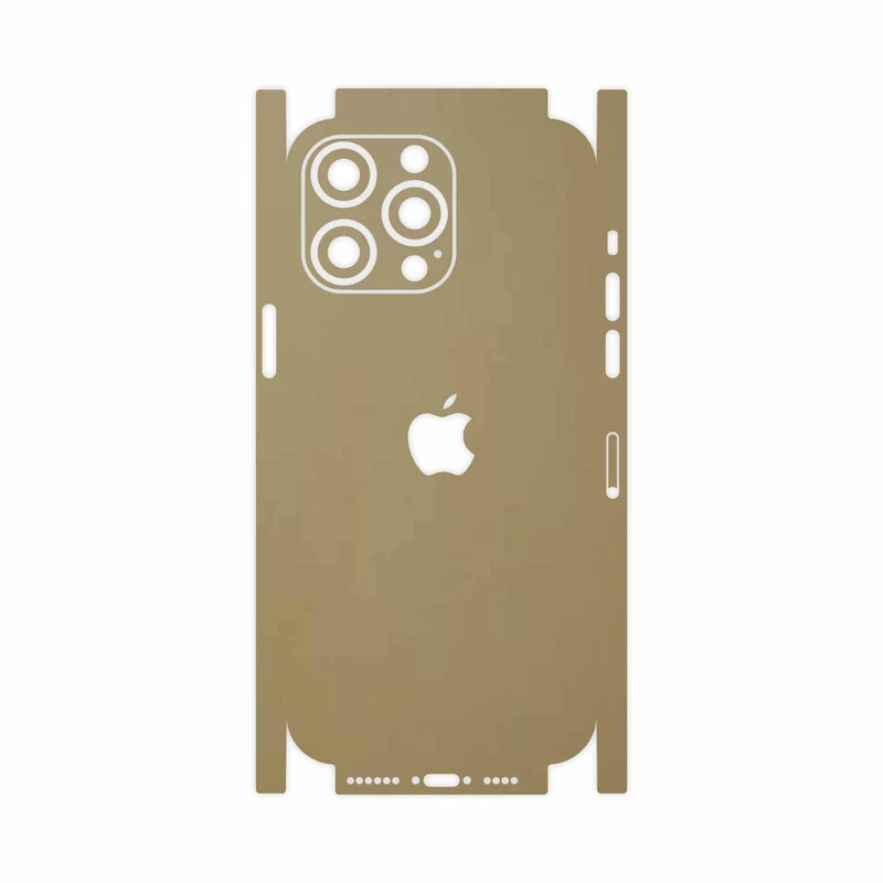 برچسب پوششی ماهوت مدل Matte-Gold-FullSkin مناسب برای گوشی موبایل اپل iPhone 14 Pro Max