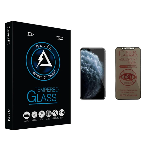 محافظ صفحه نمایش حریم شخصی دلتا مدل HD مناسب برای گوشی موبایل اپل iPhone 11 Pro
