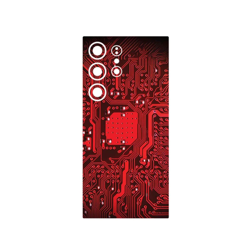 برچسب پوششی ماهوت مدل Red_Printed_Circuit_Board مناسب برای گوشی موبایل سامسونگ Galaxy S24 Ultra