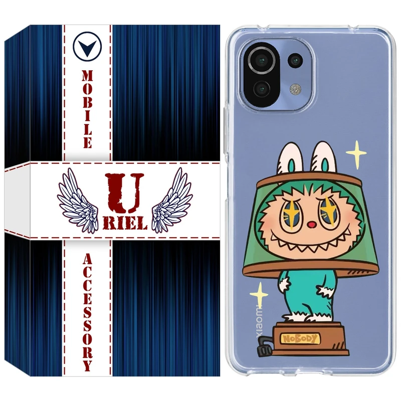 کاور یوریل قاب مدل Clear کد 126 طرح لبوبو Labubu مناسب برای گوشی موبایل شیائومی Mi 11 Lite / 11 Lite 5G NE