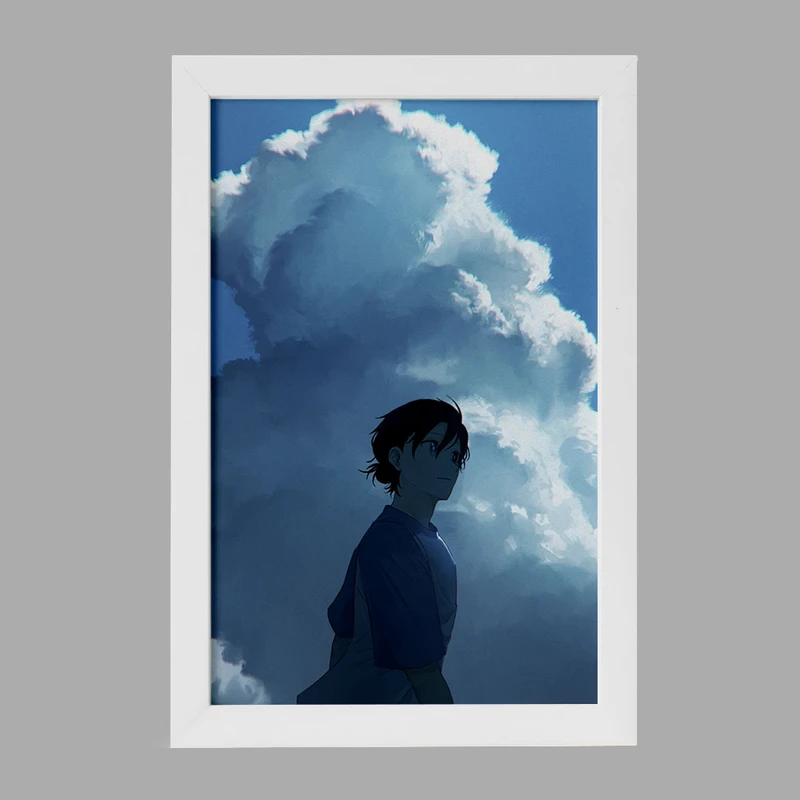 تابلو خندالو مدل شینپی انیمه سامر تایم رندرینگ SUMMER TIME RENDERING  کد 22267