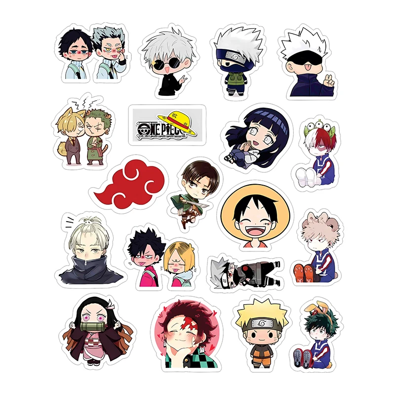 استیکر توییجین و موییجین طرح انیمه کد 06 بسته 19 عددی