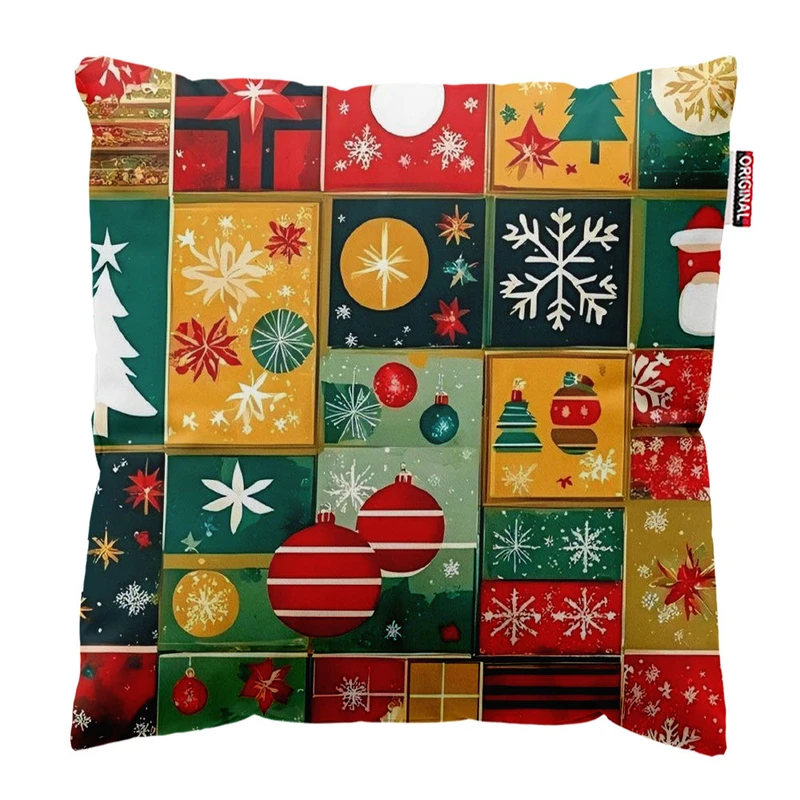 کوسن پاد آفرین طرح برف و زمستون سایز 30*30 سانتی متر