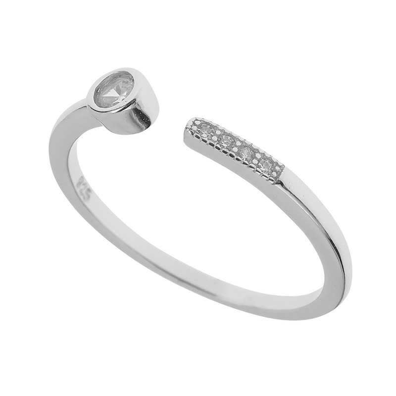 انگشتر نقره زنانه مدل اسپرت ظریف تک نگین کد 4778966 انگشتر نقره زنانه مدل اسپرت ظریف تک نگین کد 4778966