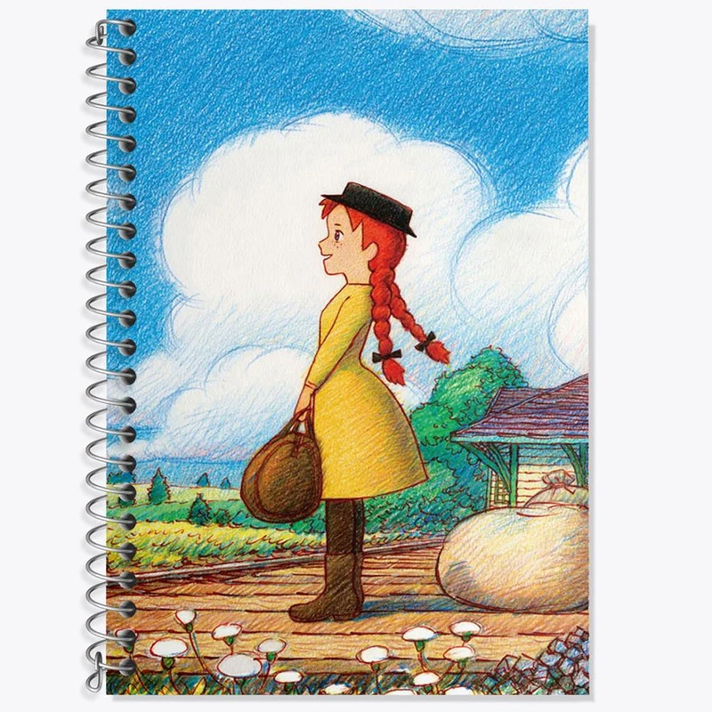 دفتر زبان 50 برگ خندالو مدل سه خط طرح آن شرلی کد 10547