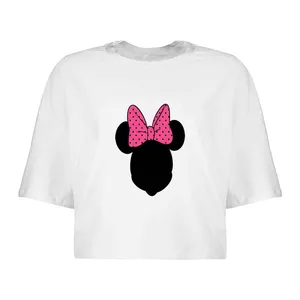 کراپ‌تاپ آستین کوتاه زنانه مدل میکی  کد L52 S