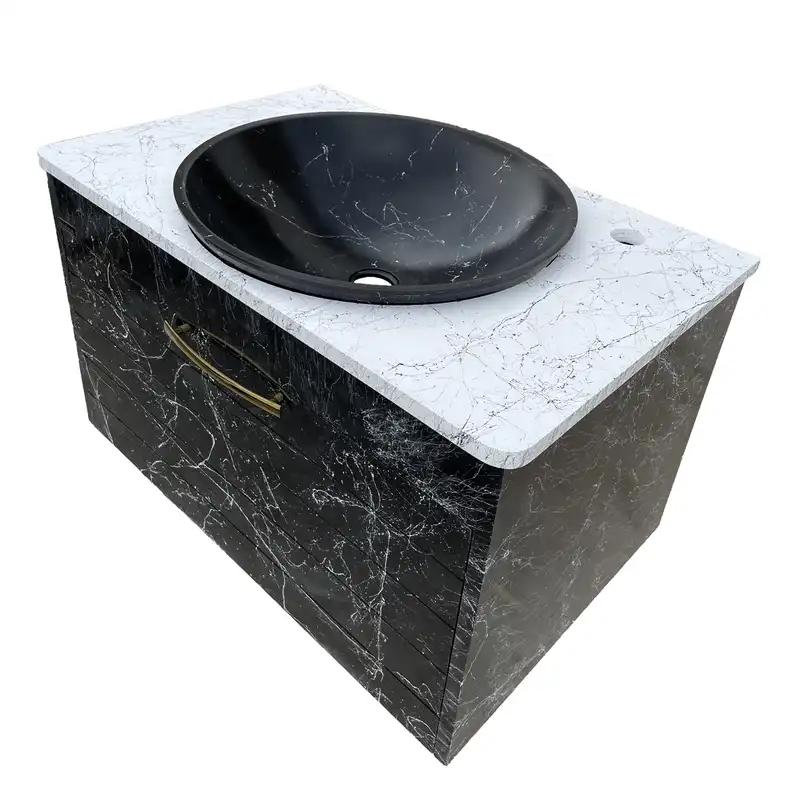 ست کابینت و روشویی سیتکا مدل S-TR002 به همراه آینه و باکس