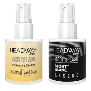 بادی اسپلش هدوی استوری مدل مون بلان لجند و ویکتوریا سکرت کوکونات پشن حجم 90 میلی‌ لیتر مجموعه دو عددی