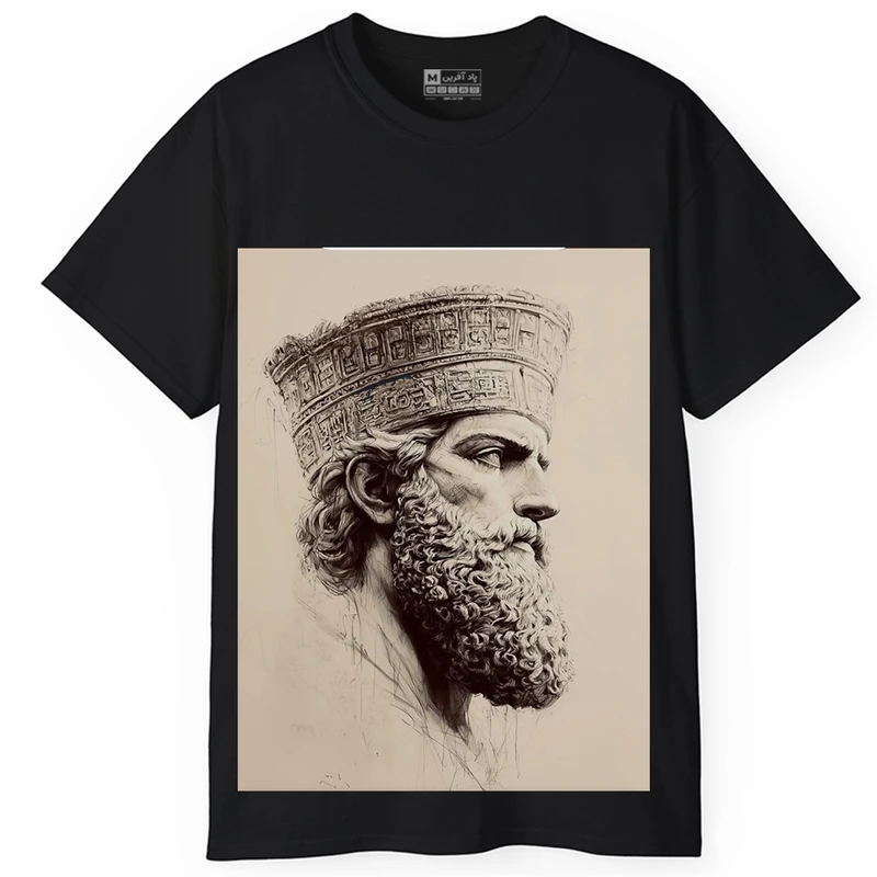 تی‌شرت آستین کوتاه یقه گرد مردانه پاد آفرین مدل t253