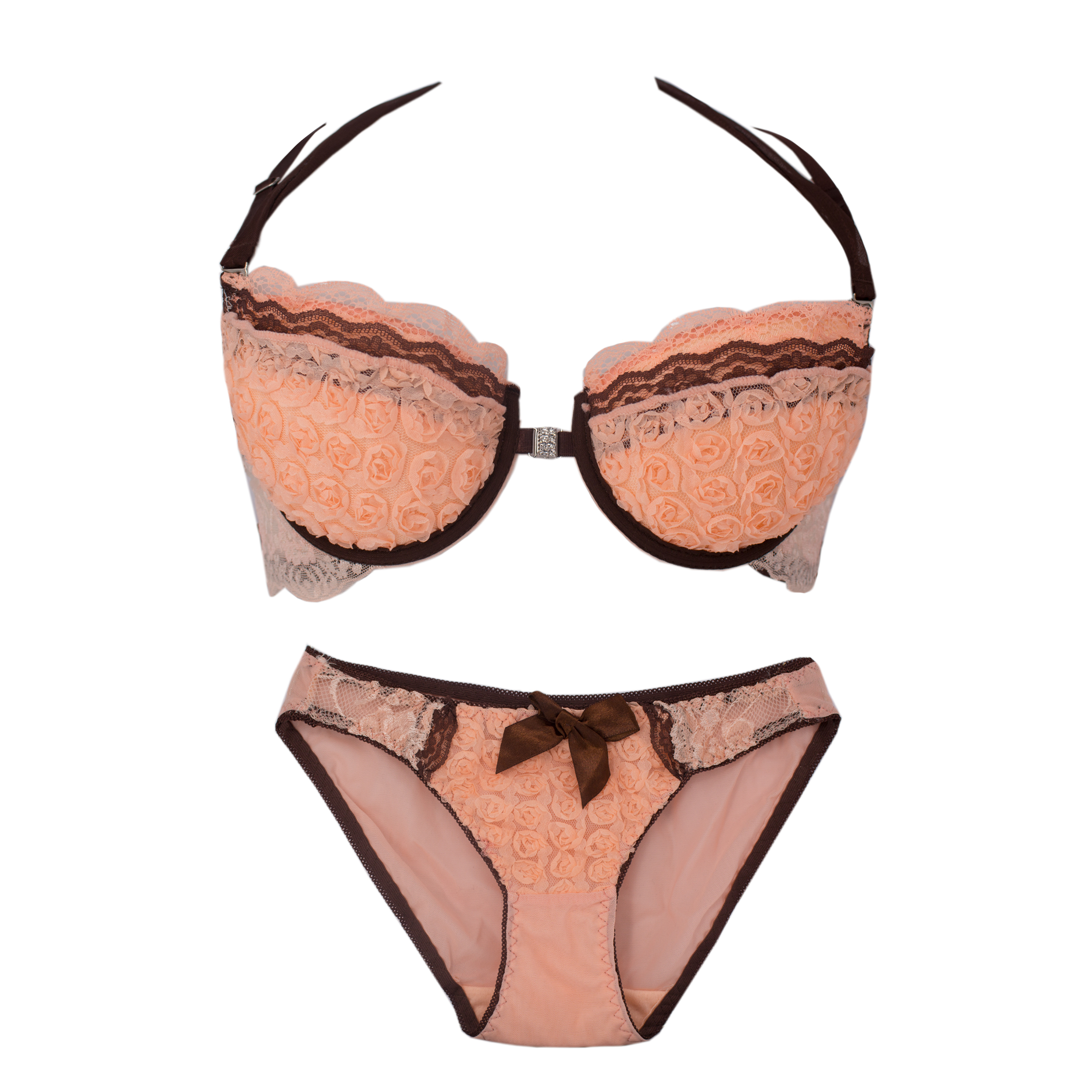 ست شورت و سوتین زنانه طرح شکوفه مدل LZZ-ST-04