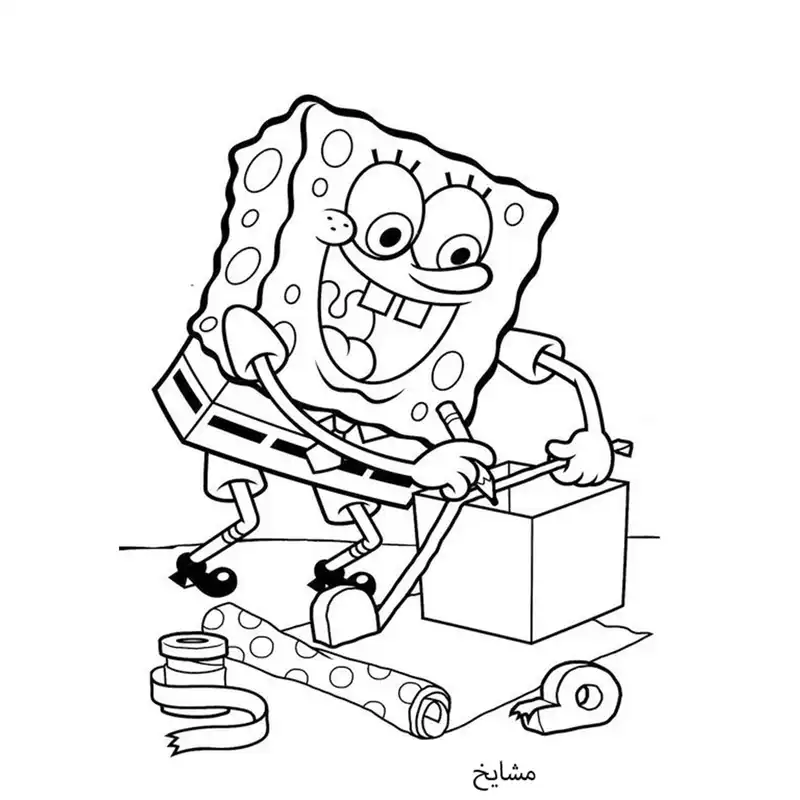 دفتر رنگ آمیزی مشایخ طرح باب اسفنجی کد 004