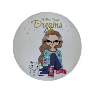 پادری مدل دایره طرح عروسکی کد 5747 سایز 90 × 90 سانتی متر 