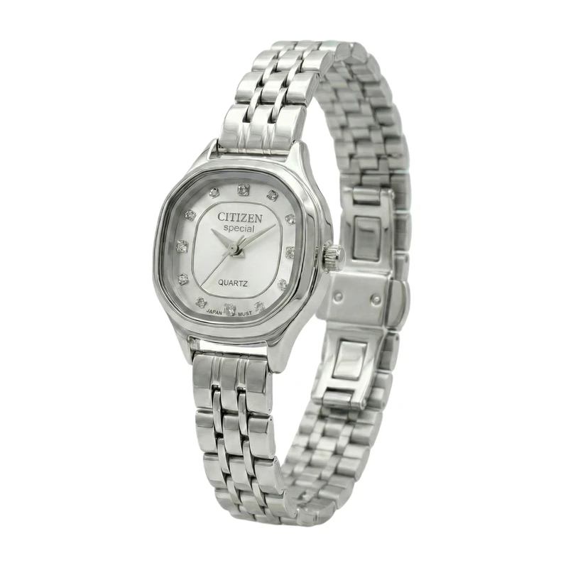 ساعت مچی عقربه‌ای کوارتز زنانه مدل مینیمال لوکس کلاسیک بند فول استیل قفل مخفی کد CZ001