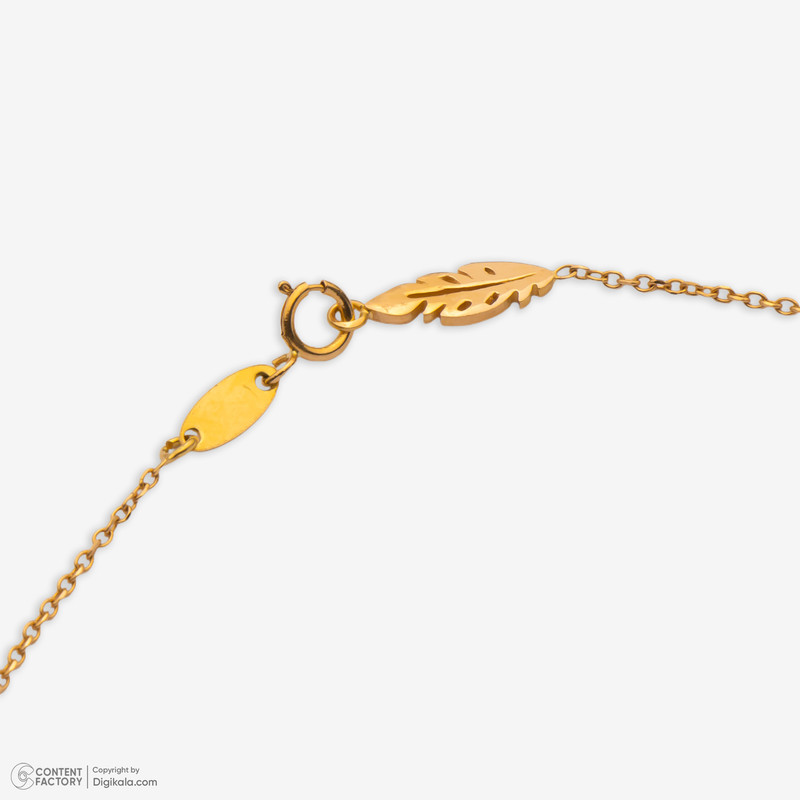 پابند طلا 18 عیار زنانه گلدم مدل طرح برگ B447015