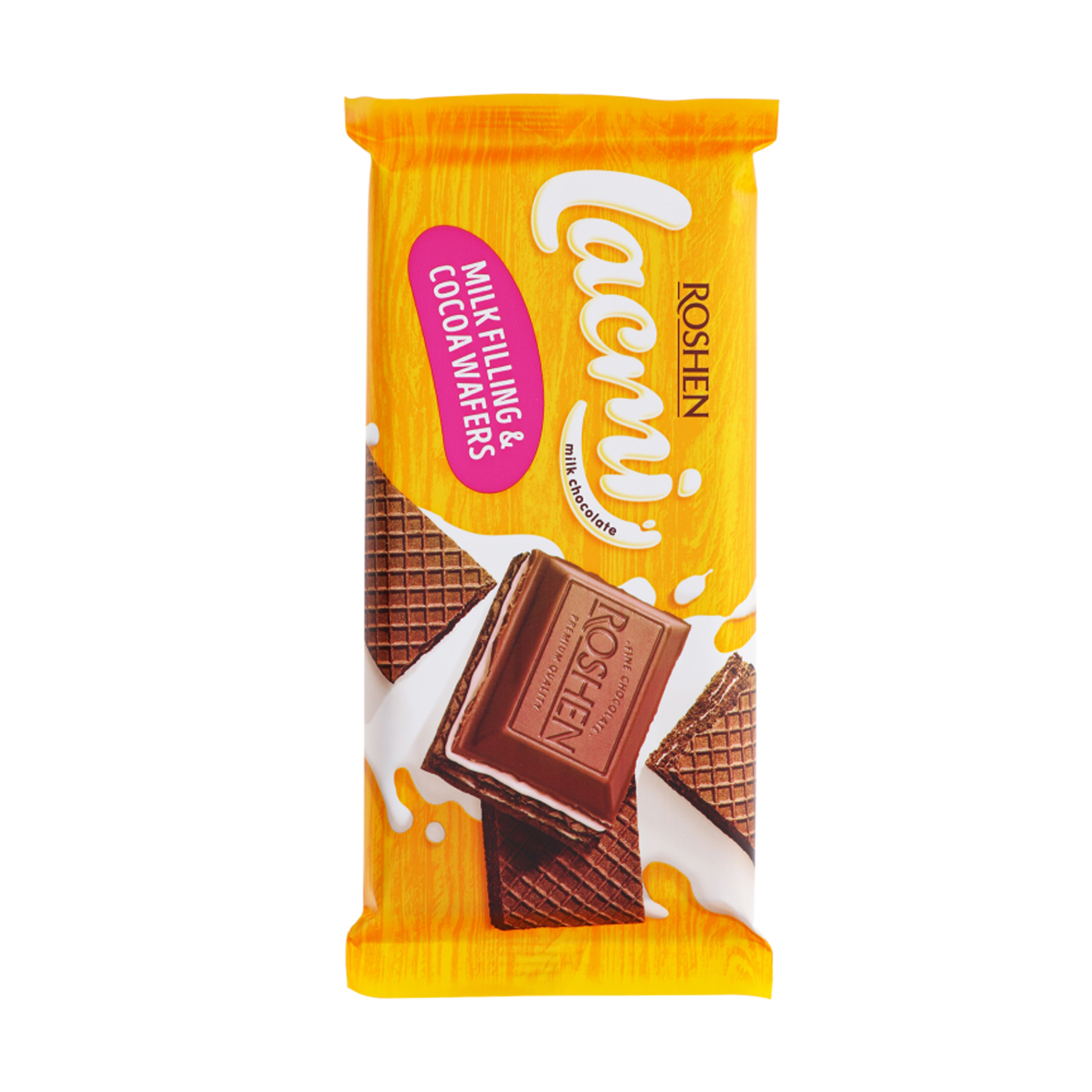 شکلات شیری با لایه های ویفر کاکائویی روشن - 90 گرم