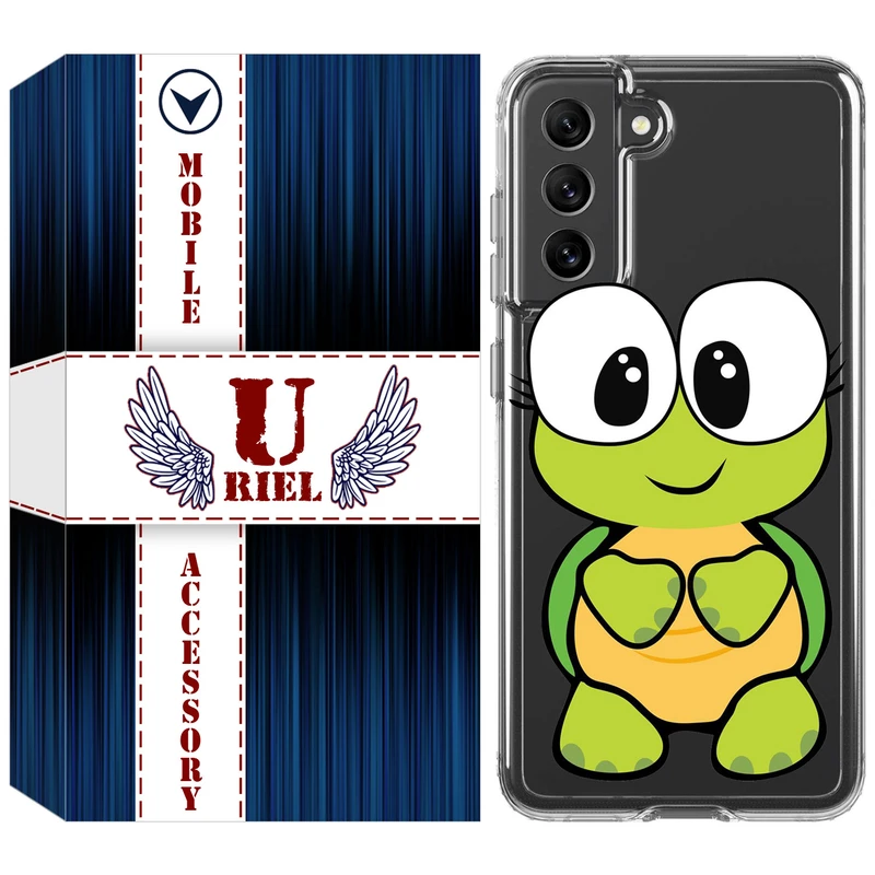 کاور ژله ای یوریل مدل Clear کد 59 طرح لاکپشت مناسب برای گوشی موبایل سامسونگ Galaxy S21 FE