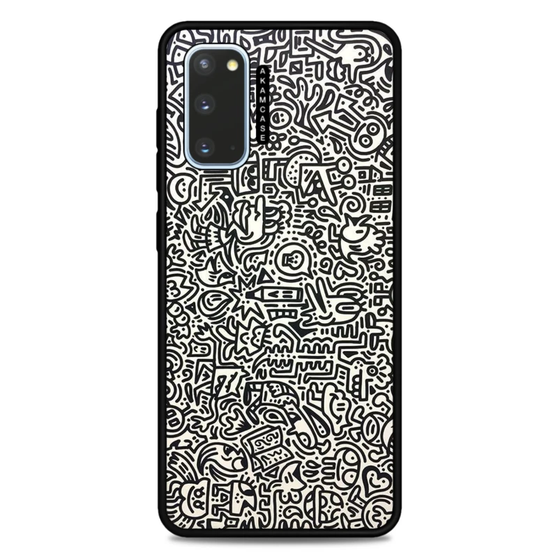 کاور آکام مدل AMC-WSGS20-DOODLE17 مناسب برای گوشی موبایل سامسونگ Galaxy S20