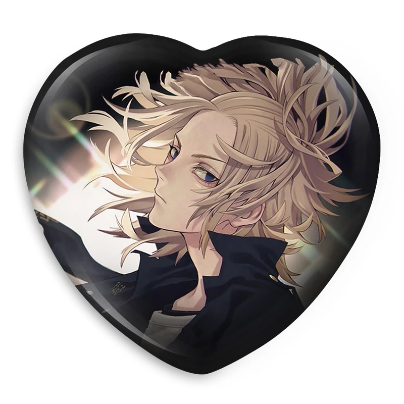 پیکسل خندالو طرح مایکی انیمه توکیو ریونجرز مدل قلبی کد 11176