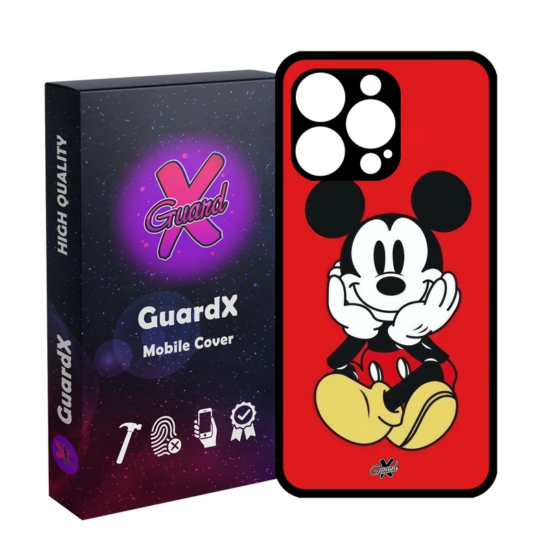 کاور گارد ایکس طرح میکی موس مدل Glass10627 مناسب برای گوشی موبایل اپل iPhone 13 Pro