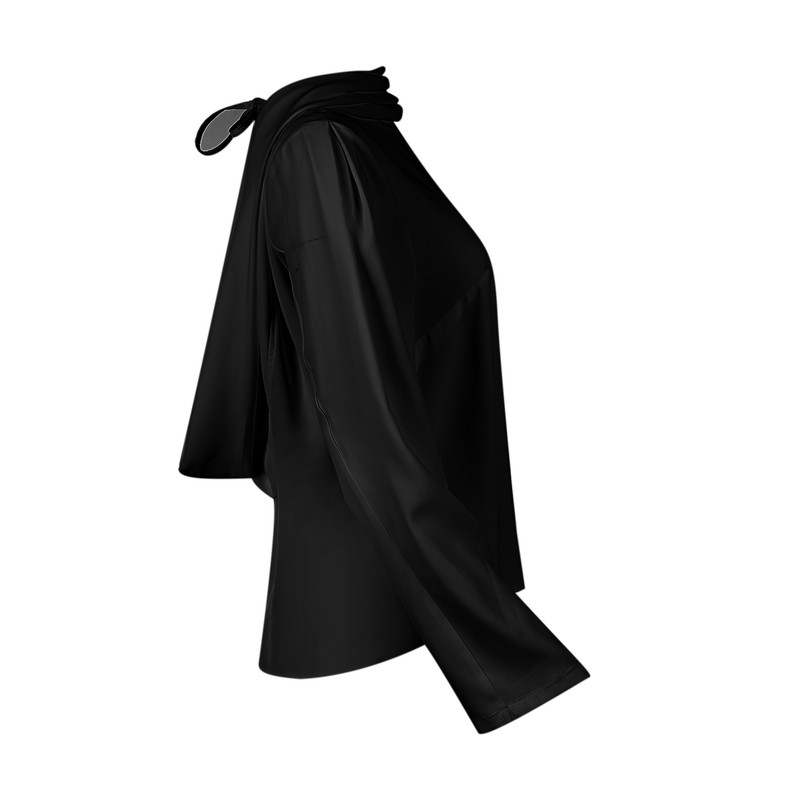 بلوز آستین بلند زنانه سرژه مدل  204628 رنگ مشکی