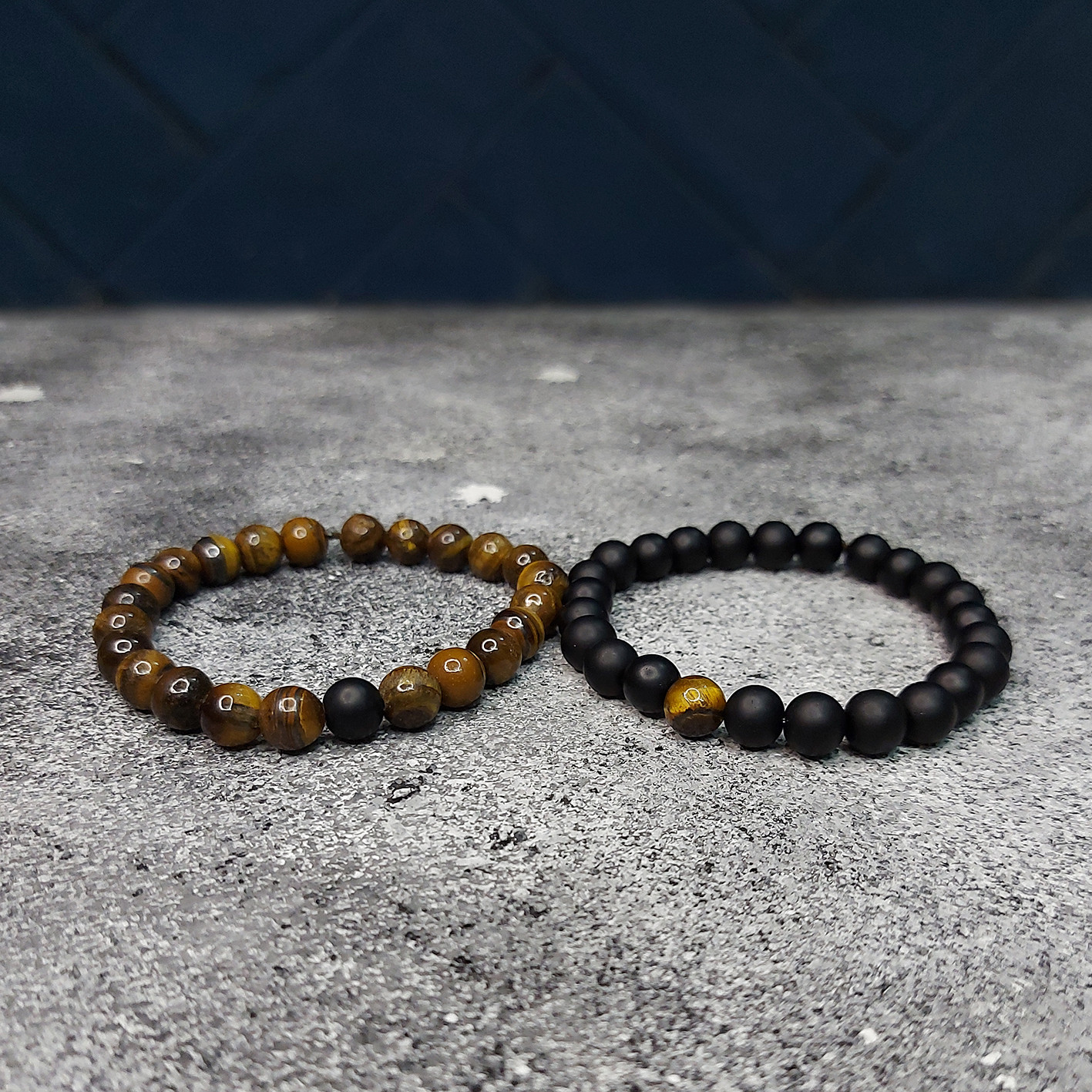 دستبند ناماسته مدل ست چشم ببر و اونیکس کد89 بسته 2 عددی