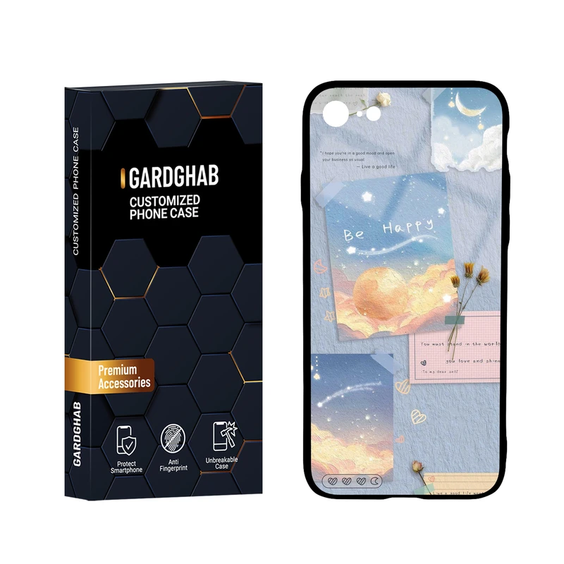  کاور گارد قاب مدل پشت گلس فانتزی مناسب برای گوشی موبایل اپل iPhone 7 / 8 / SE 2020 / SE 2022