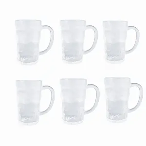 لیوان دلی مدل دسته دار بلند یخی مجموعه 6 عددی