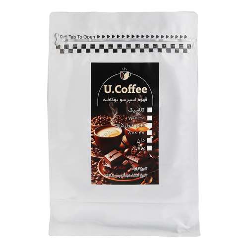 دانه قهوه ترکیبی عربیکا و روبوستا یوکافه - 500 گرم