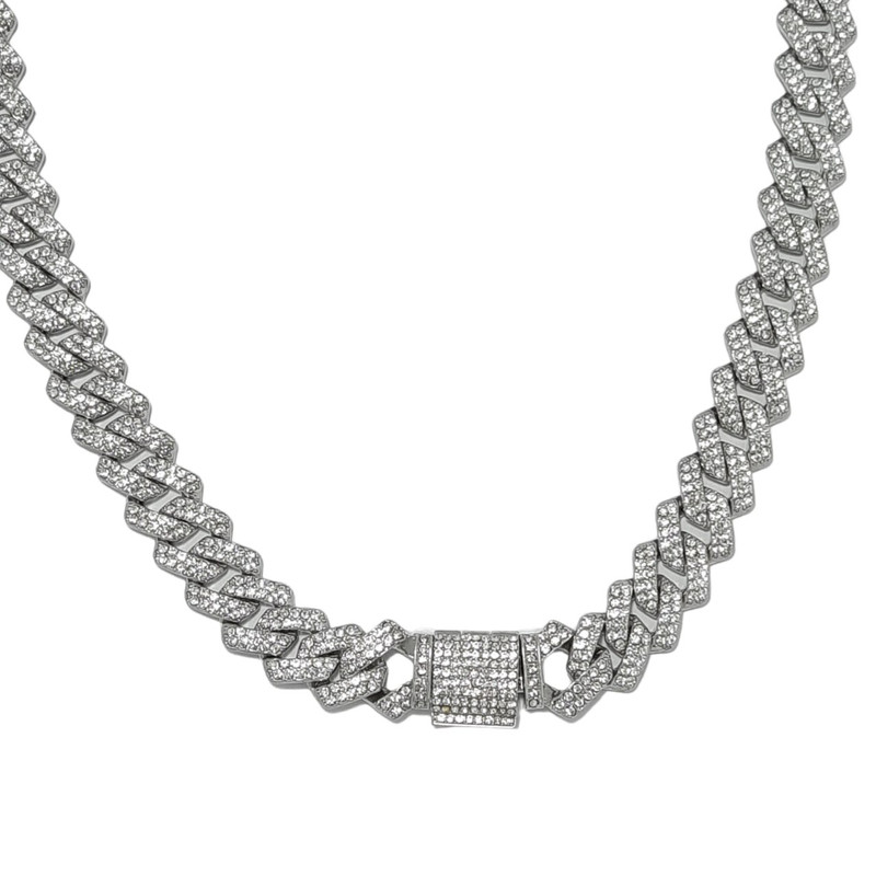 زنجیر مردانه مدل فول نگین