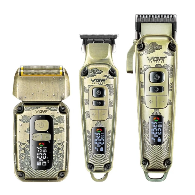 ماشین اصلاح موی سر و صورت وی جی ار مدل V-642، اصلاح به صورت صفر زن، خط زن، حجم زن، نمایش وضعیت باتری، منبع انرژی با باتری، تکنولوژی اصلاح به صورت برش مستقیم، اندازه اصلاح از 1 تا 5 میلی‌متر، مدت زمان شارژ 180 دقیقه و مدت زمان استفاده پس از شارژ 150 دقیقه