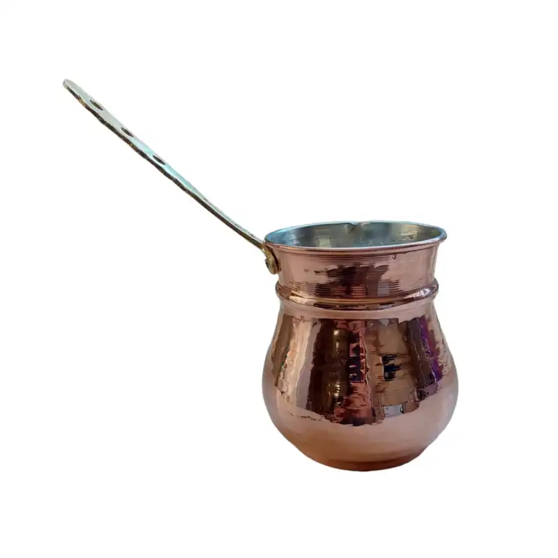 قهوه جوش مسی مدل دسته برنجی کد YOBO