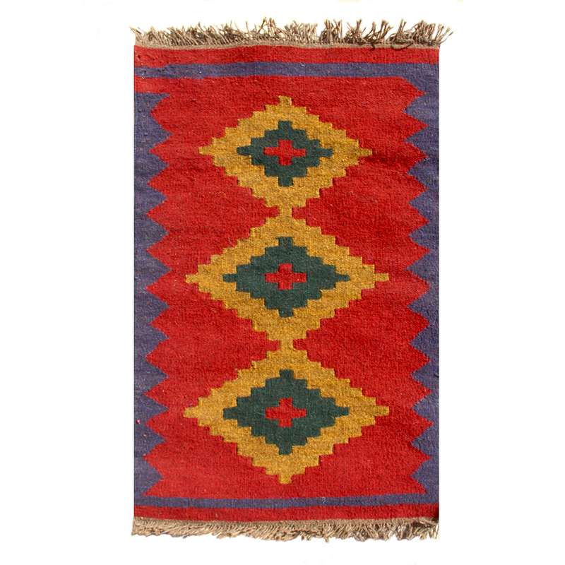 گلیم دستبافت یک متری مدل قشقایی کد GH00033