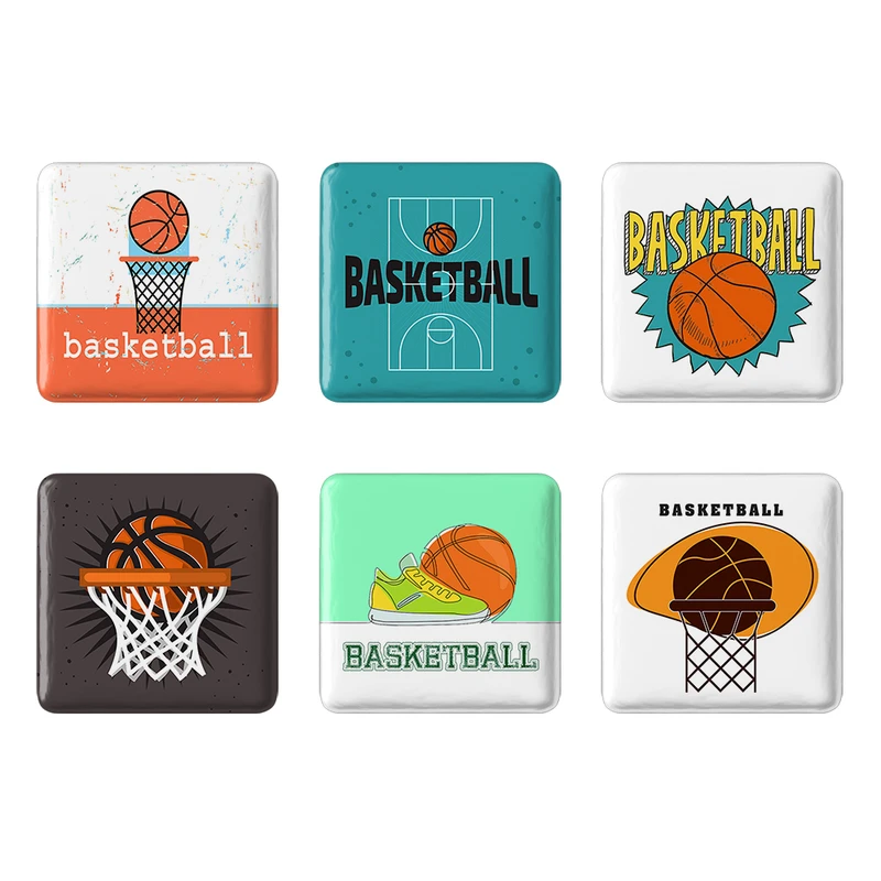 مگنت خندالو طرح بسکتبال Basketball کد 1705B مجموعه 6 عددی