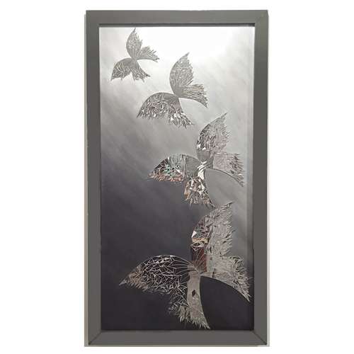 تابلو آینه کاری مدل چهار پروانه کد 001