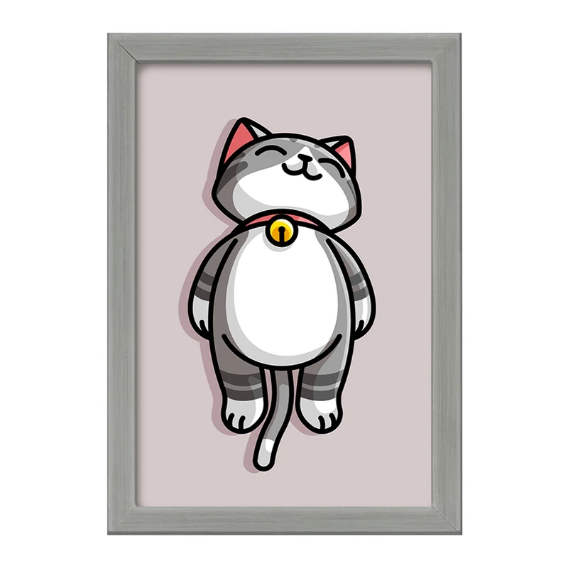 تابلو خندالو طرح حیوانات بامزه گربه کد 28384