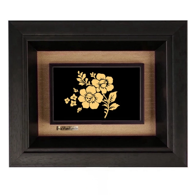 تابلو طلاکوب زرکات طرح گل تاینی 11 مدل F253