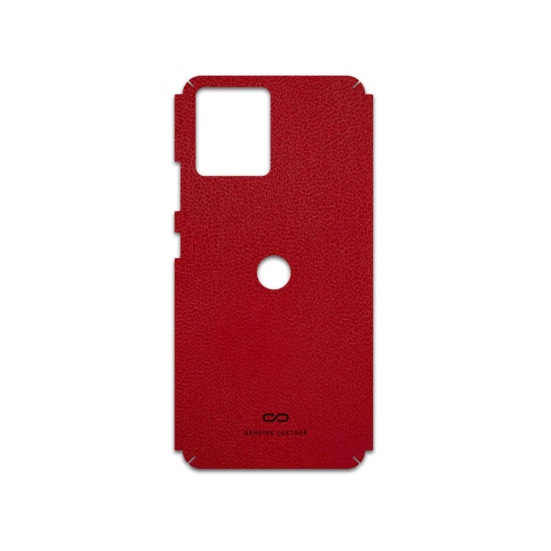 برچسب پوششی ماهوت مدل Red-Leather مناسب برای گوشی موبایل موتورولا Edge 30 Fusion