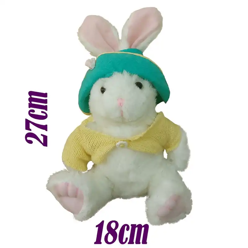 عروسک طرح خرگوش مدل Rabbit with Hat کد SZT7/484 ارتفاع 27 سانتی‌متر