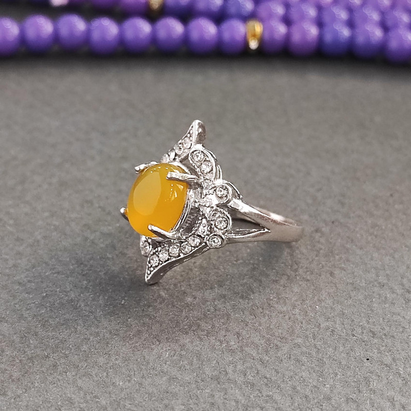 انگشتر نقره زنانه مدل عقیق SHW6039 انگشتر نقره زنانه مدل عقیق SHW6039