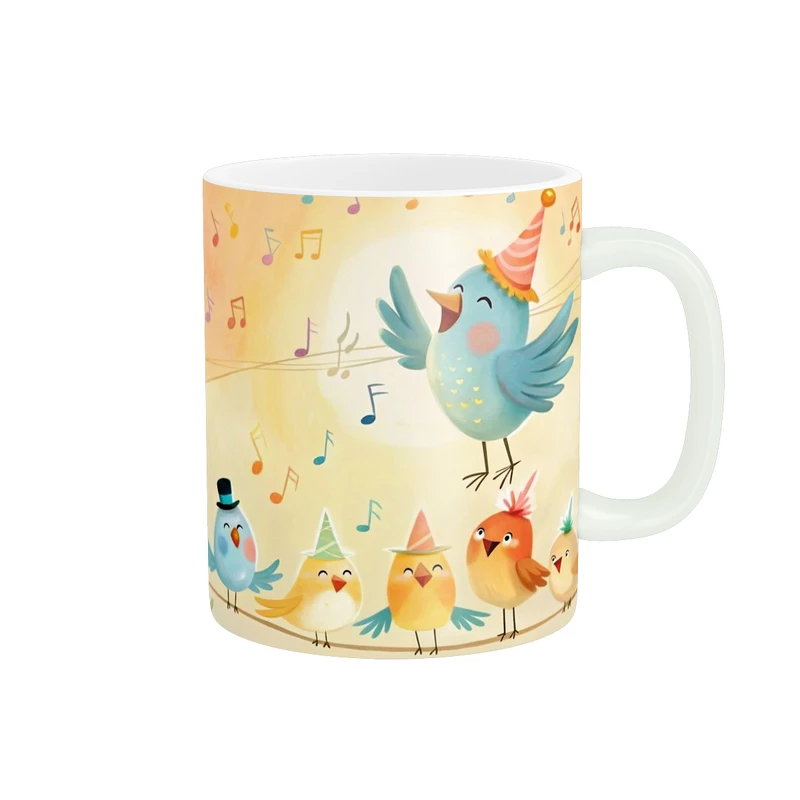   ماگ پاد آفرین طرح پرنده کارتونی کد 3899