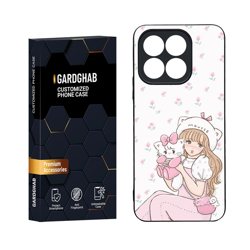 کاور گارد قاب مدل دور ژله ای دخترانه مناسب برای گوشی موبایل آنر X8b 4G