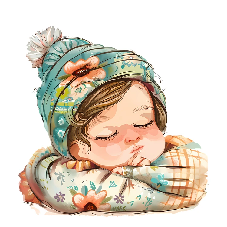 استیکر پارچه و لباس پاد آفرین مدل کارتونی بچگانه کیوت بامزه کد S4064