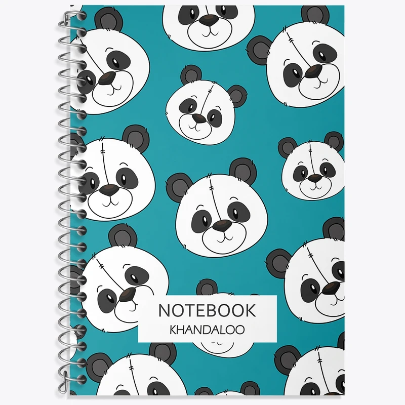 دفتر زبان 50 برگ خندالو مدل دو خط طرح پاندا کد N284
