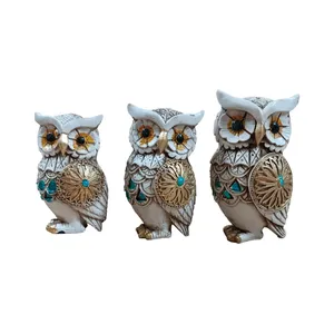 مجسمه مدل جغدهای جنگجو کد 87 مجموعه 3 عددی