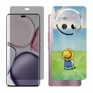 Glass Together model privacy screen protector suitable for Honor X9c mobile phone with back cover sticker