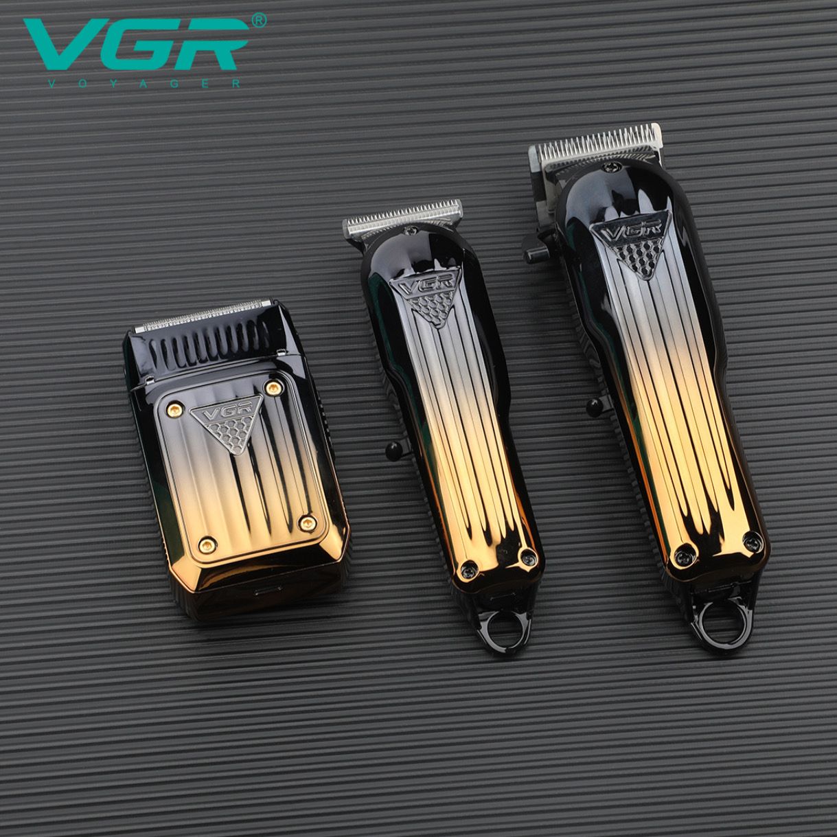 ماشین اصلاح موی سر و صورت شارژی وی جی ار مدل V-644 مجموعه سه عددی -  - 4