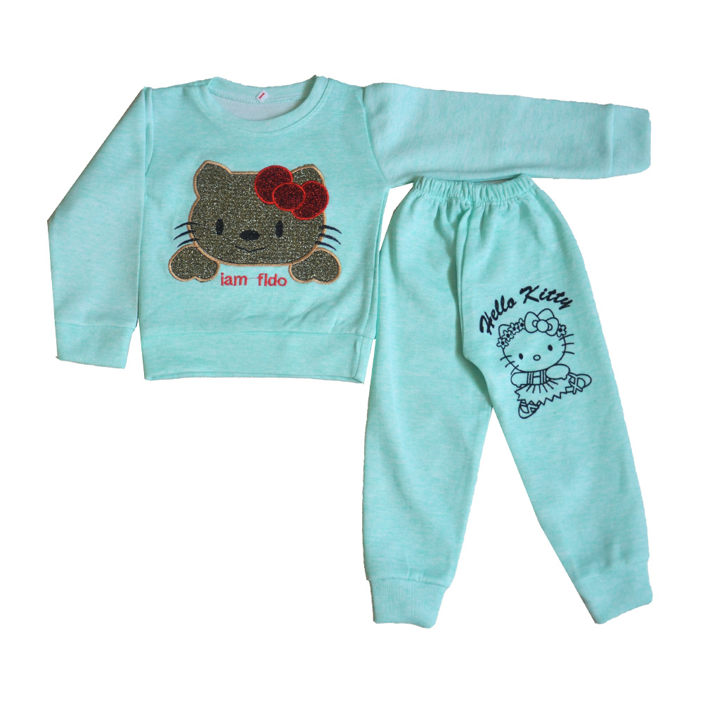 ست سویشرت و شلوار دخترانه مدل پاپیون کد 04