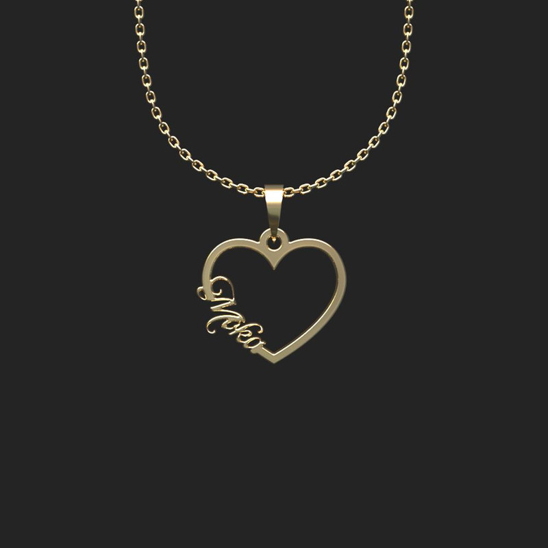 گردنبند طلا 18 عیار زنانه مدوپد مدل اسم موکا moka کد HF2-1-1211