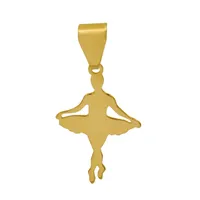 آویز گردنبند طلا 18 عیار زنانه نیکان گلد مدل رقص باله